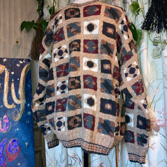 Vintage Claiborne 80s 90s Cotton Wool Knit Unisex Sweater - Picture 5 of 8